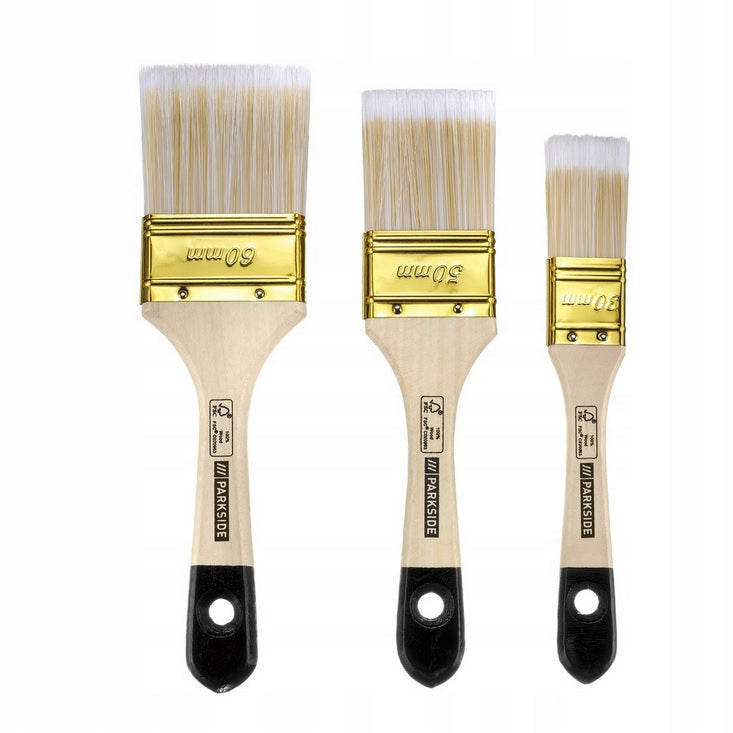 Parkside Flat Brush Set 5 cm 3‑Piece 50 mm 60 mm 30 mm